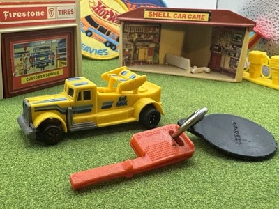 1980 Kidco Burnin' Key Cars Большая Тяга Полугрузовик Гоночная Установка Винтажный Автомобиль с КЛЮЧОМ - Изображение 1 из 4