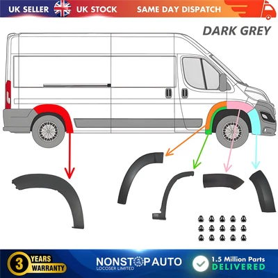 Ensemble De Moulures D'Arche De Roue Droite 5X Pour Peugeot Boxer 2014 Et Plus - Photo 1/4