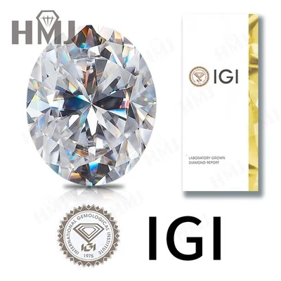4CT With IGI Certificate Oval Shape Carbon Lab Grown Diamond Laboratory Diamond - Image 1 of 4