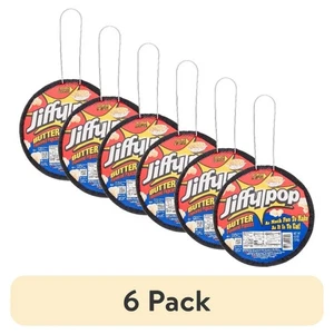 (Paquete de 6) Palomitas de maíz con sabor a mantequilla JIFFY POP, sartén para estufa, 4,5 oz. - Imagen 1 de 4