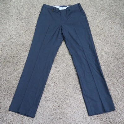 Incotex Pants Mens 33 Blue Wool Dress Slacks Flat Front Italy Classic Fit 33x31 - Image 1 of 4