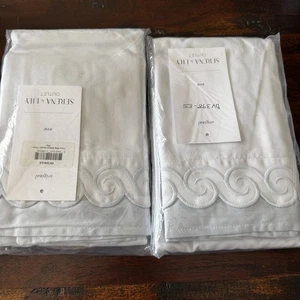 Serena & Lily Cape May Sateen Euro Pillow Sham-Sky Blue *set of 2* - Picture 1 of 3