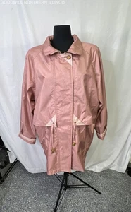 Vintage Fleet Street Mauve Rose Pink Lightweight Rain Coat Jacket Size L - Picture 1 of 7