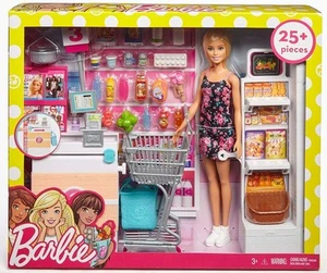 Barbie Supermarket with Blonde Doll Playset - Picture 1 of 3