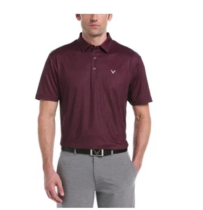 NEU HERREN CALLAWAY GOLF OPTI-DRI COOLING GOLF SHIRT BURGUNDERROT GRÖSSE M - Bild 1 von 1
