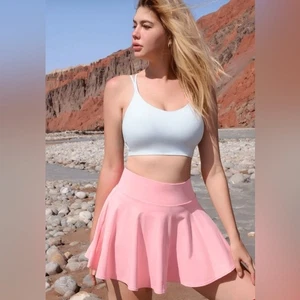NUOVO pantaloncino da tennis plissettato rosa Baleaf Laureate L $39 - Foto 1 di 6