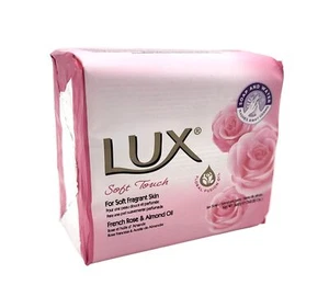 4x LUX Seifenstücke Soft Touch 3er Pack à 80g französische Rose und Mandelöl - Bild 1 von 4