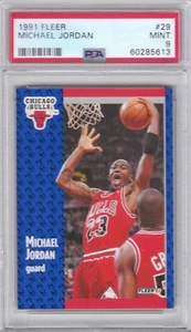 Tarjeta de Michael Jordan Fleer Basketball Chicago Bulls 1991 #29 PSA 9 como nueva - Imagen 1 de 2