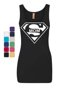 Super Mom Funny Women's Tank Top Superhero Parody Mother's Day Top - Picture 1 of 5