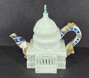 Fitz & Floyd Landmarks World US Capitol Washington DC Teapot Pitcher Limited - Picture 1 of 9