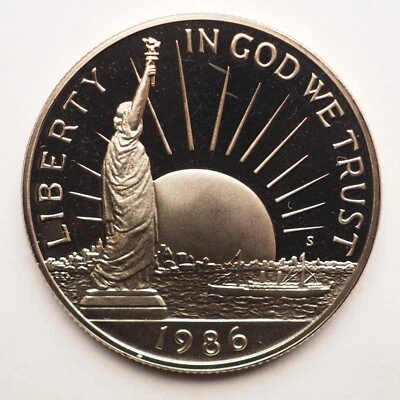 1986 S PROOF STATUE OF LIBERTY COMMEMORATIVE  HALF DOLLAR **FREE SHIPPING**M6369 - Image 1 of 2