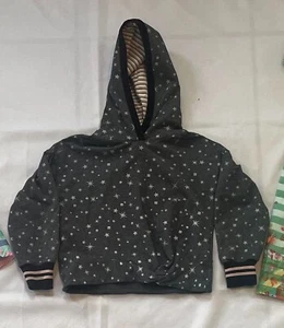 Matilda Jane Brigida Girls Hoodie Sweatshirt Gray W/Stars Size 10 - Picture 1 of 3