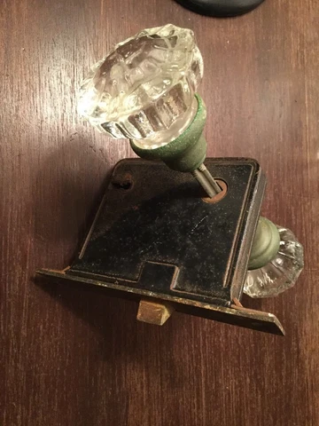 Antique Glass Knobs And Hardware vintage Brass Skeleton Key Hole Cover