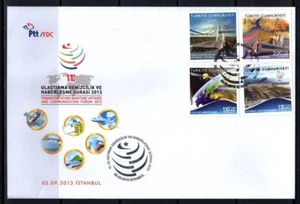 Turkey 2013 train - plane - space - bridge - architecture FDC - Picture 1 of 1
