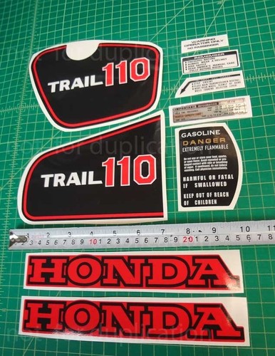 1981 81' CT110 110 trail 9pc Vintage graphic decals stickers pegatinas ...