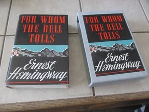 For Whom The Bells Toll Ernest Hemingway 1968 Renewal Edition Book and Sleeve - Picture 1 of 7