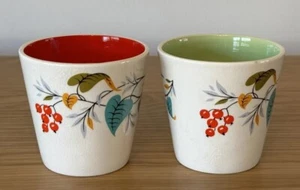 WADE CERAMIC FLOWER POTS X2 MID CENTURY - Picture 1 of 4