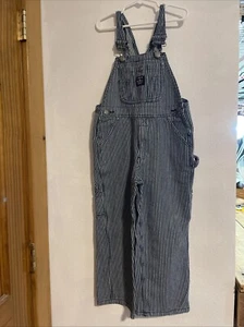 Lakin McKey Overalls Youth 5 Blue/White Stripe Bib Conductor Carpenter Pockets - Picture 1 of 10