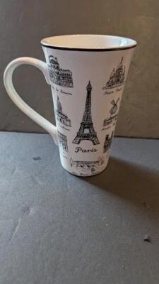 222 FIFTH AVNUE AROUND THE CITY TALL COFFEE MUG     EXC    COND - Image 1 of 4