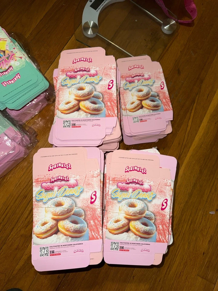 Caja de dulces Sprinklez 3,5 g embalaje en polvo azúcar donuts 50 unidades Foto 1 de 1
