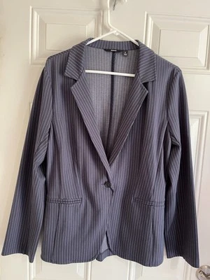 Chaqueta BetaBrand Mujer Grande Rayas Blazer Trascendente Carrera Cómoda Elastizada Foto 1 de 4