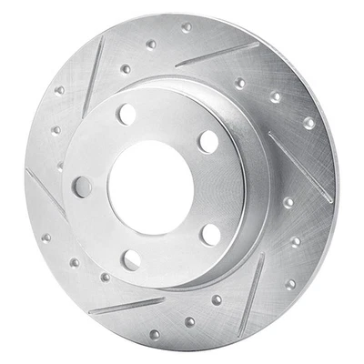 For Audi Allroad Quattro 01-05 Brake Rotor eLINE Drilled & Slotted 1-Piece Rear - Image 1 of 4