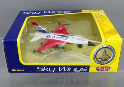 Vintage Motor Max Sky WIngs #76334 Diecast USAF F-16 Falcon Air Force Jet Plane - Image 1 of 4