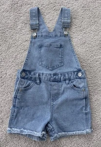 Epic Threads Denim Short Overalls Kids Sz 4 - Preowned - Picture 1 of 6
