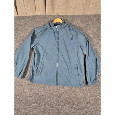 Chaqueta ligera con capucha y cremallera azul XXL Old Navy para hombre Foto 1 de 4