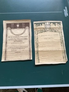 ww1 Lotto Diplomi Attestati Militari Regio esercito E Ministero Epoca Collezion - Foto 1 di 12