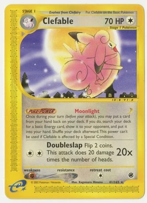 Pokémon - Clefable (Expedition Base Set rare card - 41/165) - Image 1 of 2