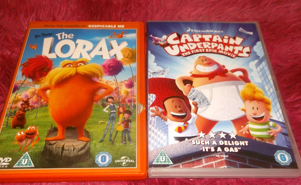 the lorax and captain underpants first epic movie dvds - Image 1 of 1