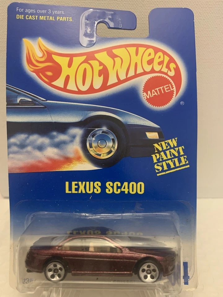 Hot Wheels Tarjeta Azul Lexus SC400 #264 Granate 1992 Diecast Coche Nuevo en Paquete Foto 1 de 1