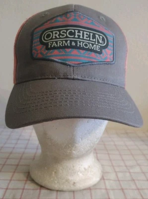 Шляпа кепка Orscheln для фермы и дома дальнобойщика серая женская регулируемая с вышитой сеткой - Изображение 1 из 4