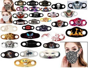 New Reusable Face Mask Washable Masks UK Mouth Nose Breathable Protection Cover - Picture 1 of 139