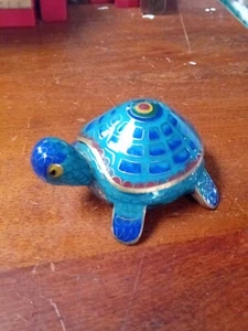 Cloisonne Turtle Trinket Pin Tray - Picture 1 of 4