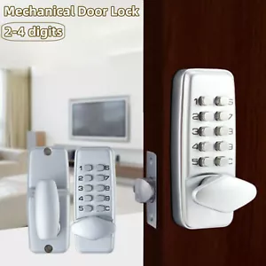 Mechanical Keyless Entry Door Lock Digital Code Keypad Knob Combination Deadbolt - Picture 1 of 12