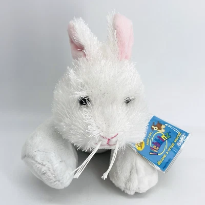 GANZ WEBKINZ VIRTUAL PET WHITE FLUFFY RABBIT-EASTER-W/SEALED CODE-NEW-NOS - Image 1 of 4