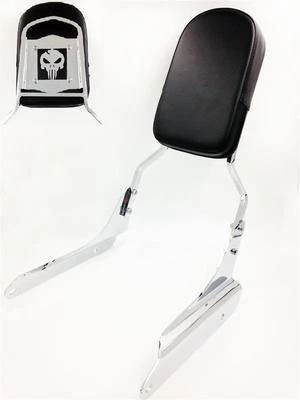 Skull Backrest Sissy Bar Leather Pad for 1998-2007 HONDA Shadow VLX 600 VT600C - Image 1 of 4