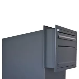 Parcel Box for Gates & Fences Rear Access Sigma Large Lockable RAL 7016 - Picture 1 of 23