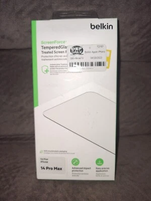 Belkin ScreenForce Screen Protector Tempered Glass for iPhone 14 Pro Max - Image 1 of 2