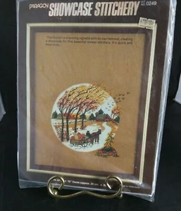 Raro Paragon Escena de Otoño Crewel Costura Bordado Kit Sellado 0249 Carro Caballos - Imagen 1 de 5