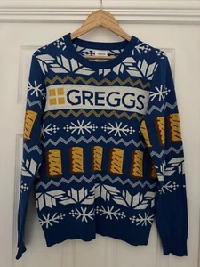 Unisex Greggs Sausage Roll Novelty Christmas Jumper Size Small S - Picture 1 of 3