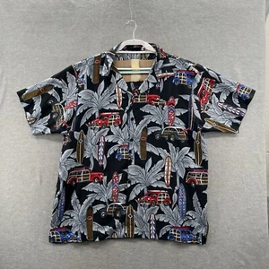 Pacific&co Hombre Hawaiin Vintage Coche Palmera Estampado Manga Corta Camisa XXL - Imagen 1 de 8