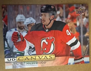 2019-20 Upper Deck Series 1 - UD Canvas #C38 Miles Wood Devils - Picture 1 of 2