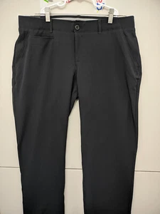 Under Armour Pants Womens 14 BLK Links Golf Chino Performance Stretch Solid New - Picture 1 of 19