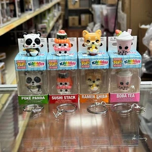Funko 2" Vinyl Keychain: Kawaii Foodies Sushi Stack Poke Panda Ramen Shiba Boba - Picture 1 of 9