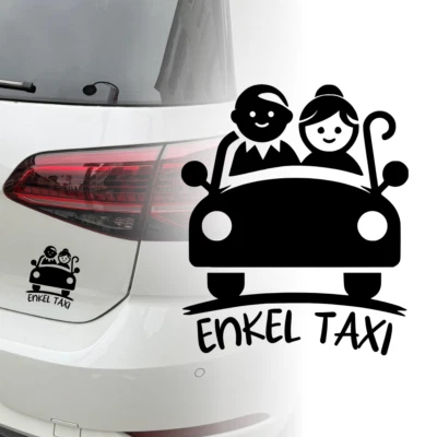 UNIDAMO Auto Aufkleber | Enkel Taxi | Oma Opa | Versch. Farben / Größen | Sticker 465