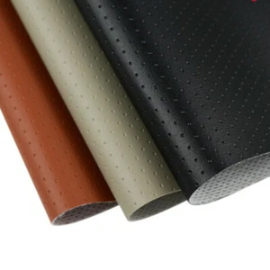 PVC Leather Fabric Perforated Breathable Sew Material DIY Car Upholstery By Yard - Picture 1 of 10