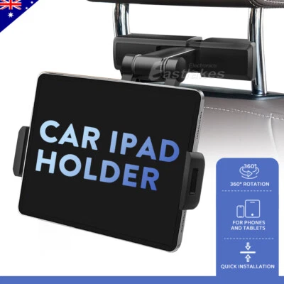 360° Mini Mount Car Headrest Holder Seat Back Phone Tablet Universal for iPad - image 1 of 4
